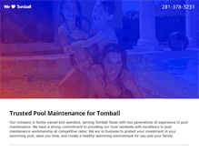 Tablet Screenshot of poolservicetomball.com